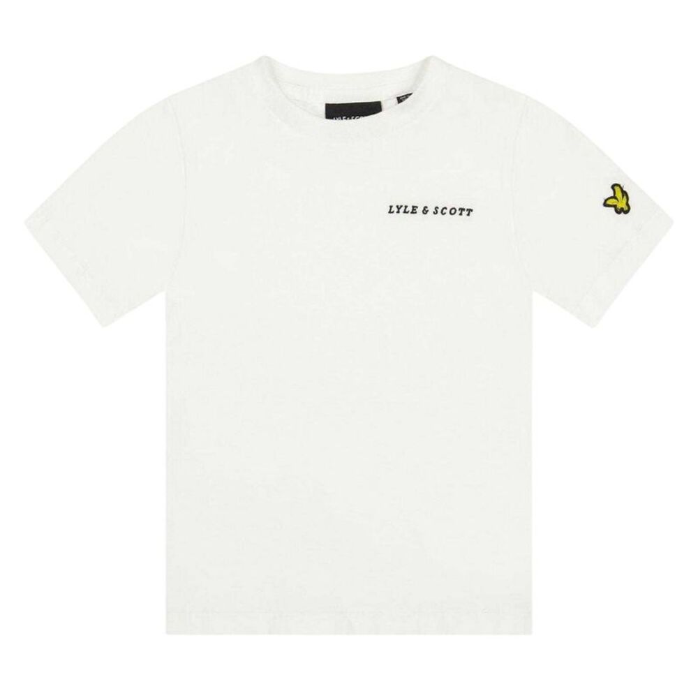 Lyle & Scott Childrens/Kids Script Regular Short-Sleeved T-Shirt / White